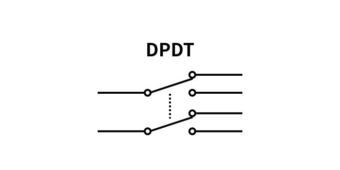 DPDT開關實物圖與接線圖